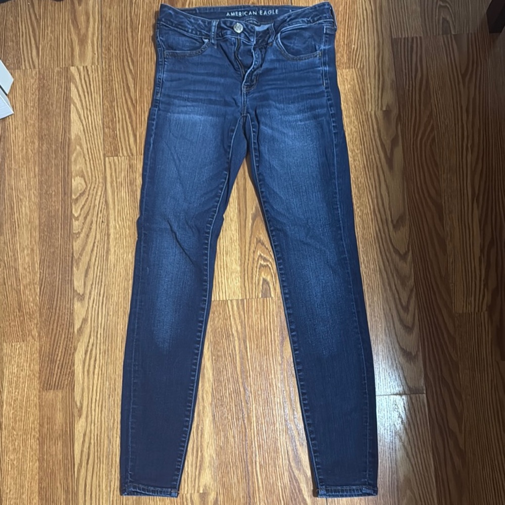 American Eagle Outfitters Blue Skinny Jeans Classic Fit